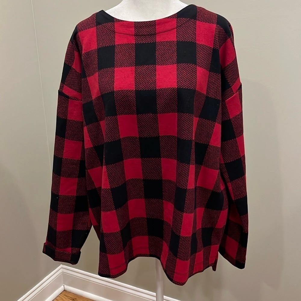 J. Jill Buffalo Plaid Top